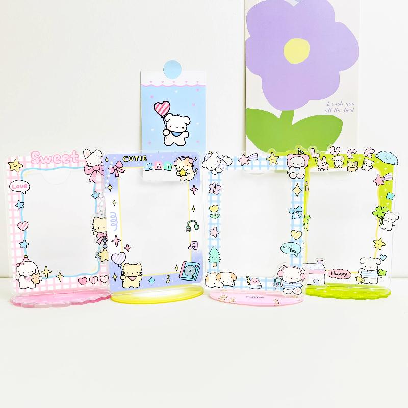 Sweet Puppy Series Acrylic Photo Frame Kawaii Kitten 3 Inch Kpop Photocard Holder for Girls Gifts Japan Style Wholesales 2025