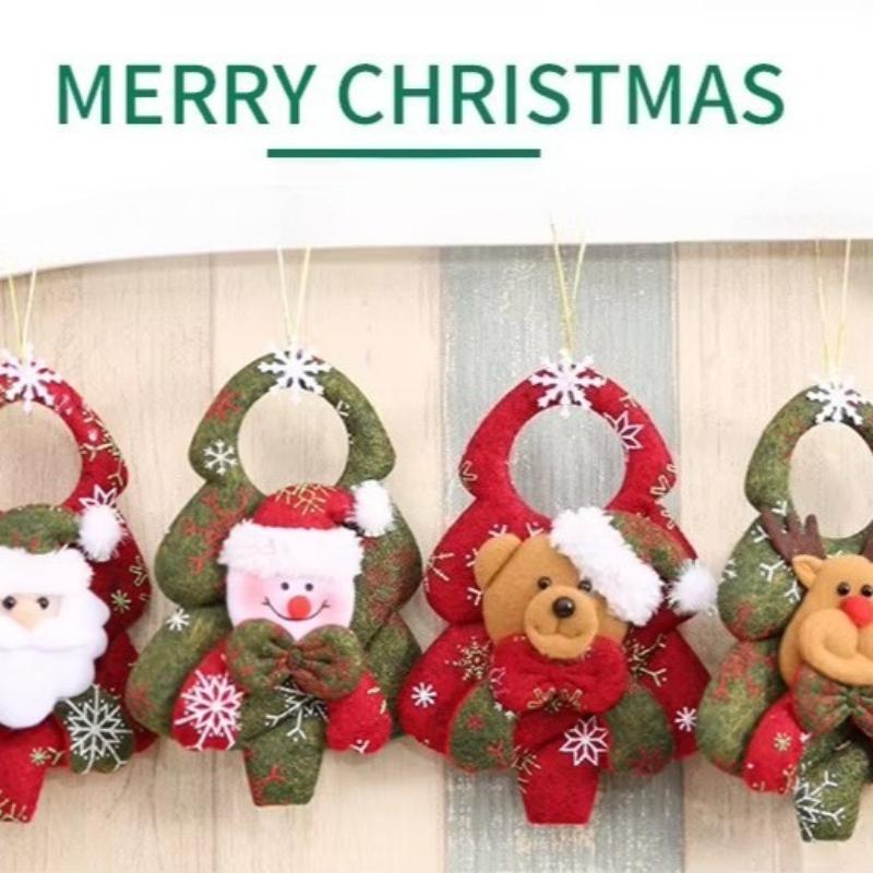 Santa Snowman Pendants Xmas Tree Ornaments Hanging Doll Craft Decor Supplier Christmas Decorations for Home Kids Gift