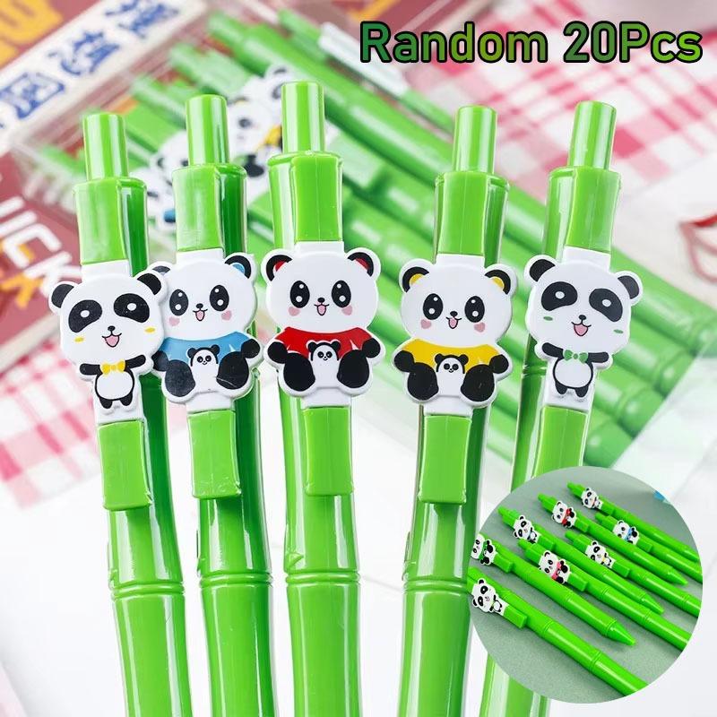 

50 шт. Панда Нейтральная Ручка Нажимного Типа Пишущая Ручка для Студентов Учителей Офисных Работников Гладкие Износостойкие Чернила Портативные Мультяшные Random style50pcs