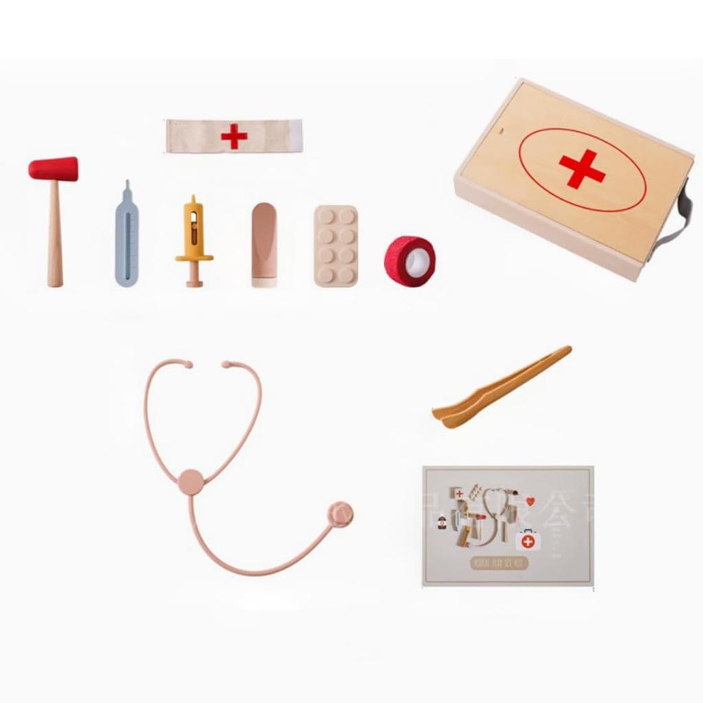 TOMMYFIELD Doctor Play Educational Toy Pretend Play Set Doctor Patient Silicone (Set A) [Product]