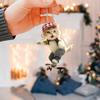 Adorable Cat Hanging Ornament Car Rearview Mirror Pendant with Lanyard Easy To Hang Animal Cat-Shaped Xmas Tree Pendant