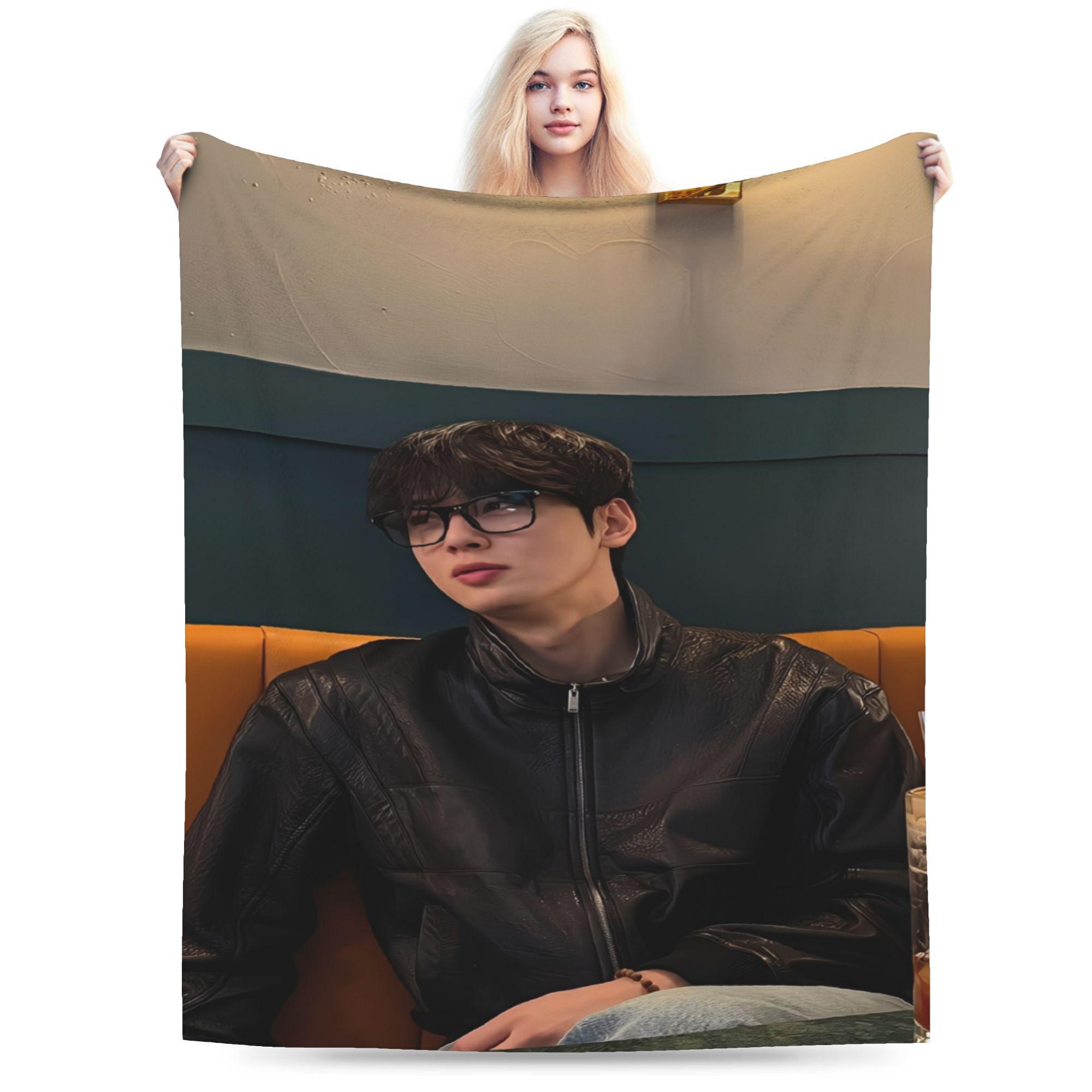 

ЧА ЫН У kpop ASTRO айдол Пледы Мягкий Фланель Новинка Подарки Плед Одеяло 30x40in