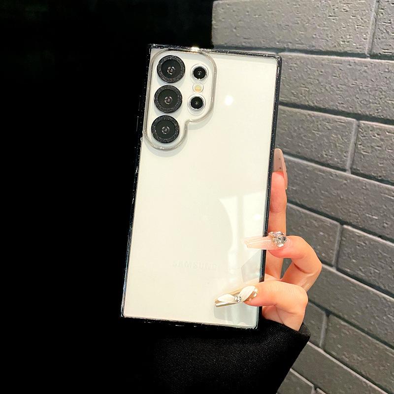 

Suitable for Samsung S24ultra Star Flash Powder Mobile Case S24 Flash Drill Lens Film S24plus Transparent Anti Fall Cover Samsung S24ultra