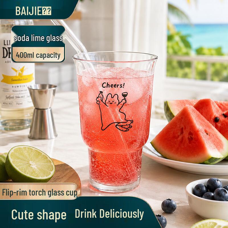 Large Glass Beer & Beverage Mug