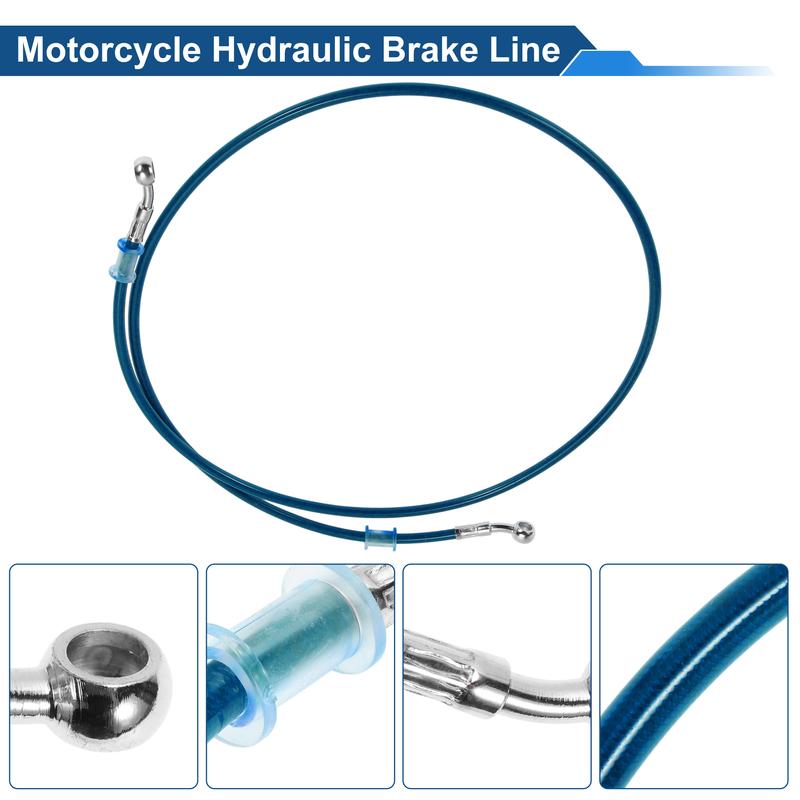 UXCELL 150cm Motorcycle Brake Clutch Oil Hose Line Blue