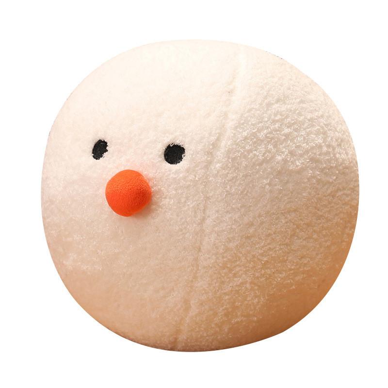Adorable White Snowman Plush Doll Cushion For Christmas Perfect Holiday Gift For Kids