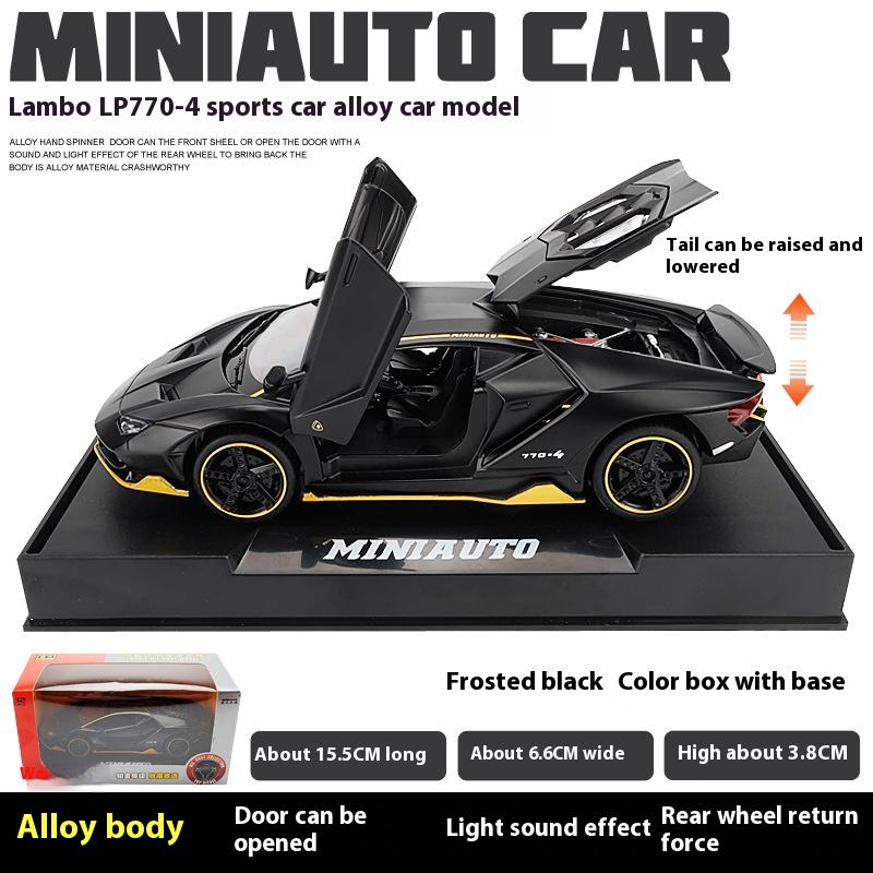 1/32 Autos Spielzeug Auto Maßstabsgetreu Lambor Lp770 Diecast Modellautos Legierung Autos Spielzeug Geschenk Für Jungen Rückzieher Licht Musik Kinderauto