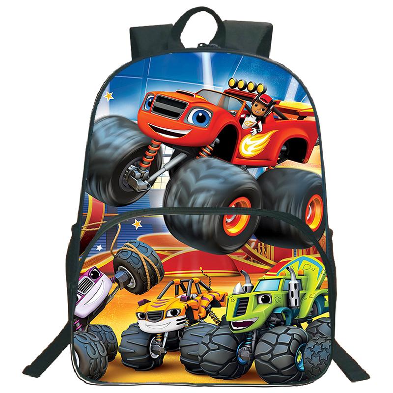 Blaze And The Monster Machines Children's Backpack Schoolbag Boys Girls Backpack Students Large Capacity Travel Bookbag Mochila