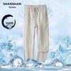 SHANSHAN Men's 100% Linen Cooling Straight-Leg Casual Pants