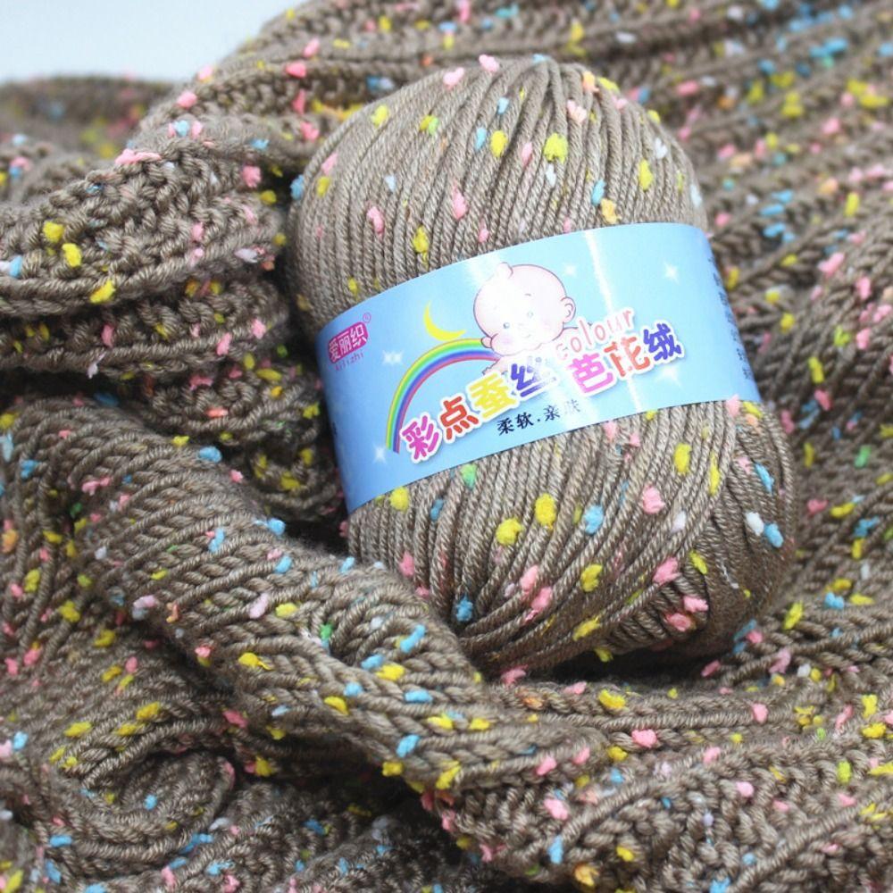 50g/Roll Wool Yarn Baby Cotton Crochet Yarn Practical Scarf Line  For Basket Carpets