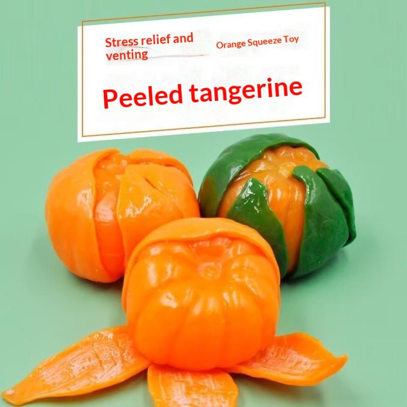 Simulated Peeled Orange Stress Relief Toy, Slow Rebound Creative Toy, Stress Reducing Magic Toy
