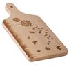 Wooden cutting board with an engraved meadow