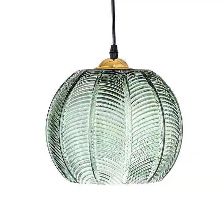 Modern Green Leaf Glass Pendant Light for Dining, Restaurant, or Bedroom