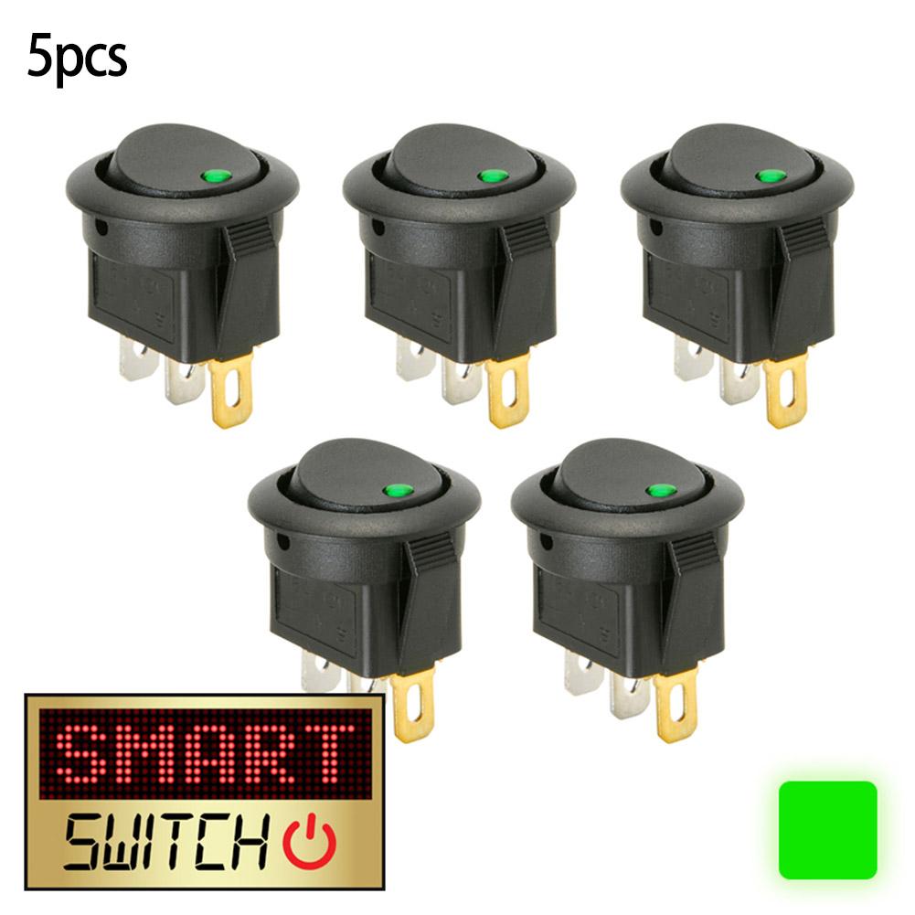 LED Round Switch For Additional Electronics Round Rocker