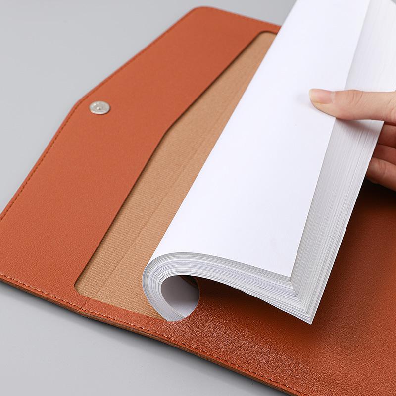 A4 Leather Magnetic File Bag with Custom Logo Options - Business Document Envelope Design in Multiple Specifications