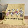 Bookish Goose Outdoor Flannel Blankets, Outdoor travel, Home Blankets, Fan Gifts,Suitable for All Seasons, Christmas Gifts. R1127035