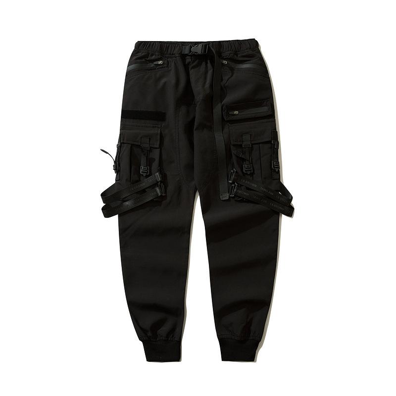 Fashion Multi Pocket Cargo Pants Men Y2K Tactical Techwear Ankle Pants Punk Style Casual Paratrooper Pants Pantalones