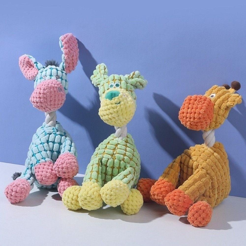 Clean Teeth Plush Sound Toy Bite Resistant Pet Toys Creative Chew Training Toy For Pets