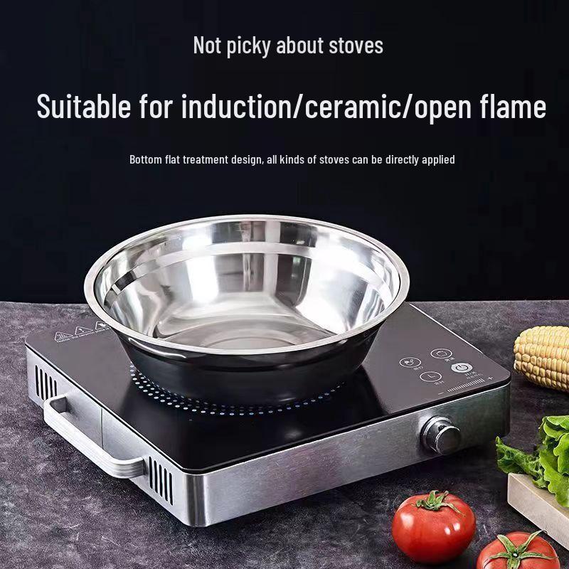 

Abay Thickened Stainless Steel Serving Bowl