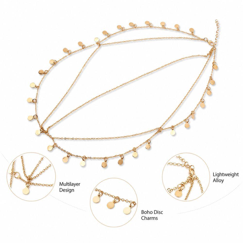 Disc Charms Boho Tassel Head Chain Alloy Headpiece Jewelry New Forehead Hair Jewelry Hair Chain