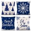 Christmas Linen Pillowcase: Home Sofa Decor & Car Lumbar Support Cushion Cover