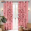 Valentine's Heart Digital Print Blackout Curtains, Customizable Polyester with High-Precision Sun Protection.