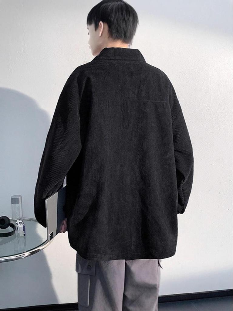 2025 Spring/Autumn Men's Thickened Japanese-Style Casual Long-Sleeve Shirt Jacket