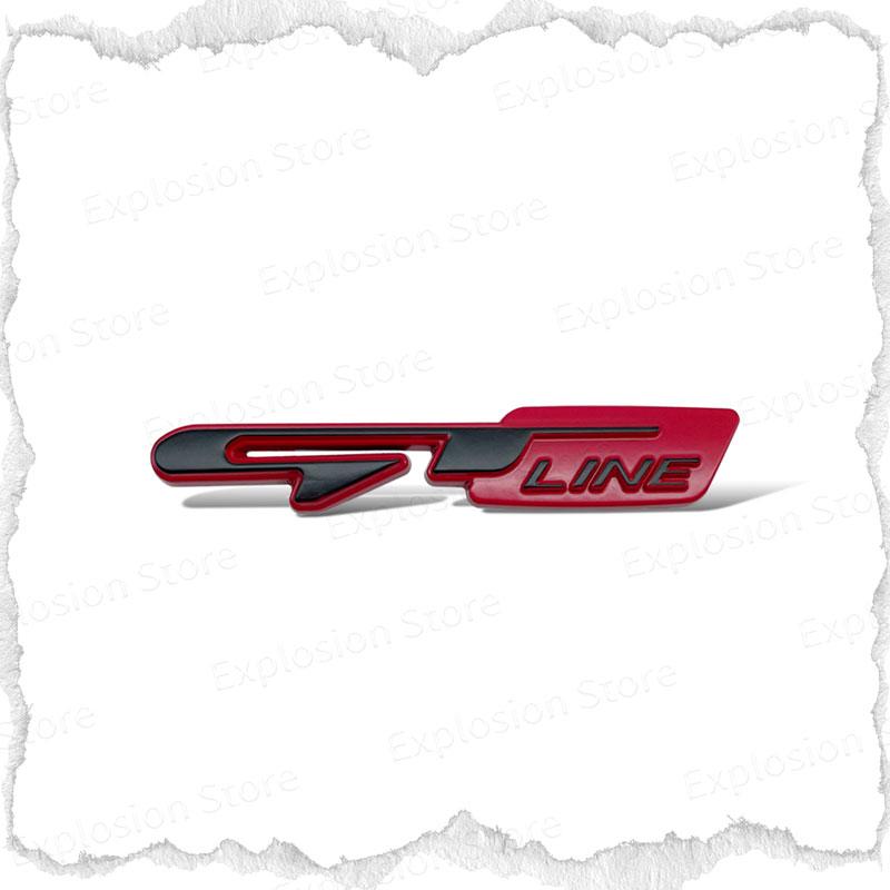 GT GT Line Logo Car Decor Metal Sticker Car Head Grill Emblem Rear Trunk Badge Decals For RCZ For Kia Sportage Rio K3 K5
