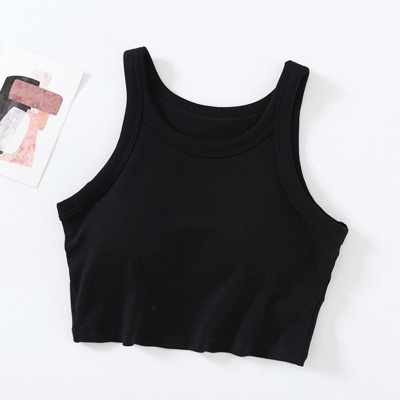 Women's Sleeveless Camisole with Integrated Bra Pads