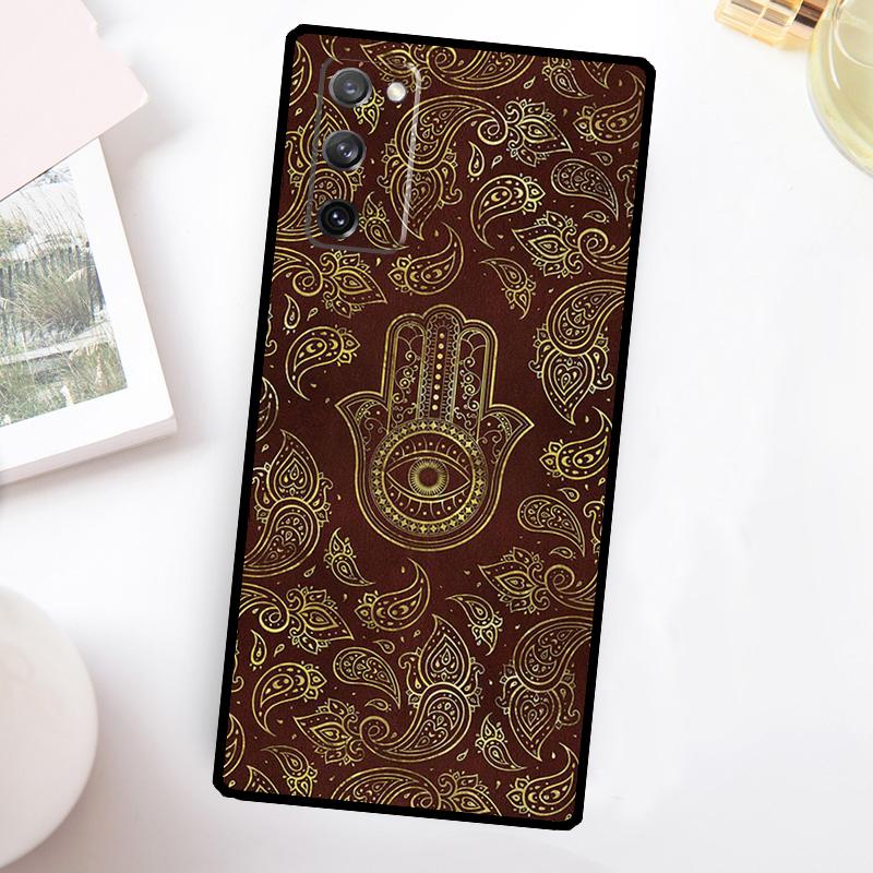 Hamsa Hand Of Fatima Art Phone Case For Samsung Galaxy S25 S24 S23 S26 Ultra S20 FE S21 FE S22 Plus S10 S25 FE Cover
