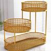 Contemporary Tiered Metal Serving Dish for Fruits Bolts Kitchen Counter Organization