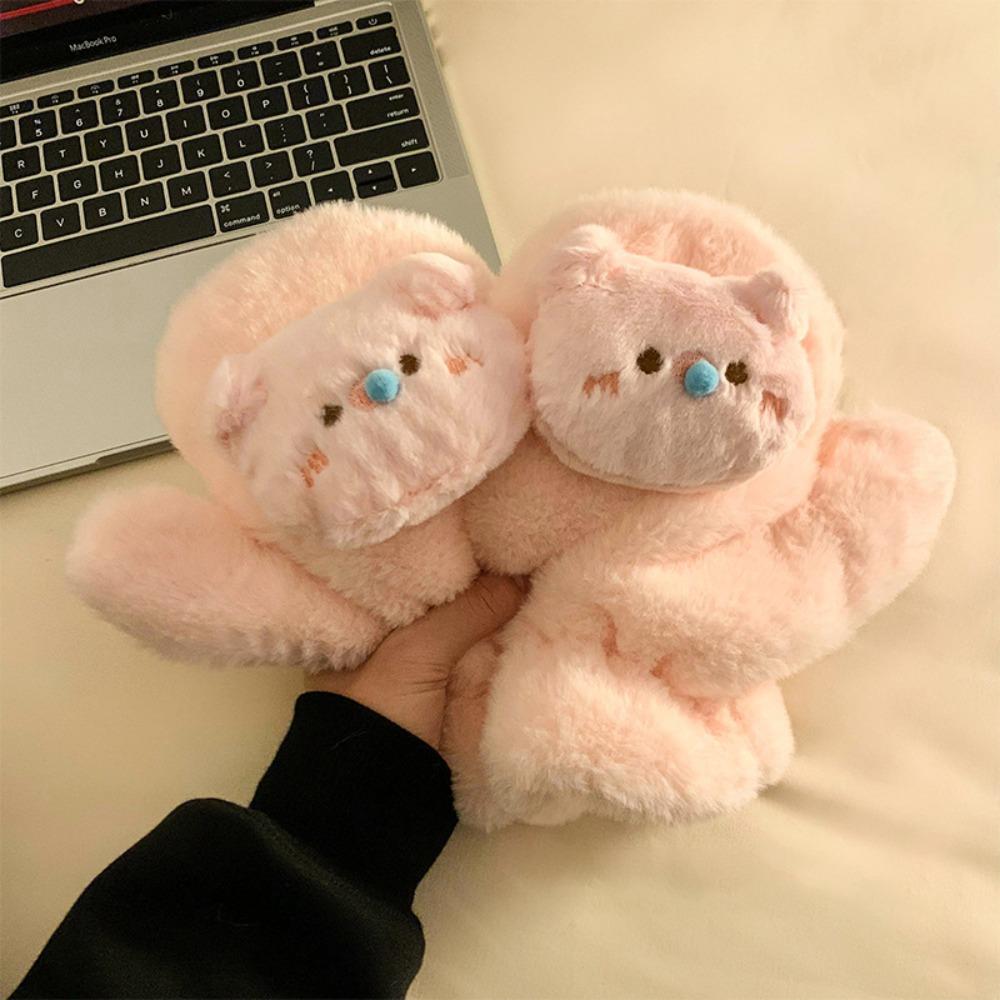 Thicken Windproof Cross Scarf Plush Neck Warmer New Neckerchief Wrap  Winter