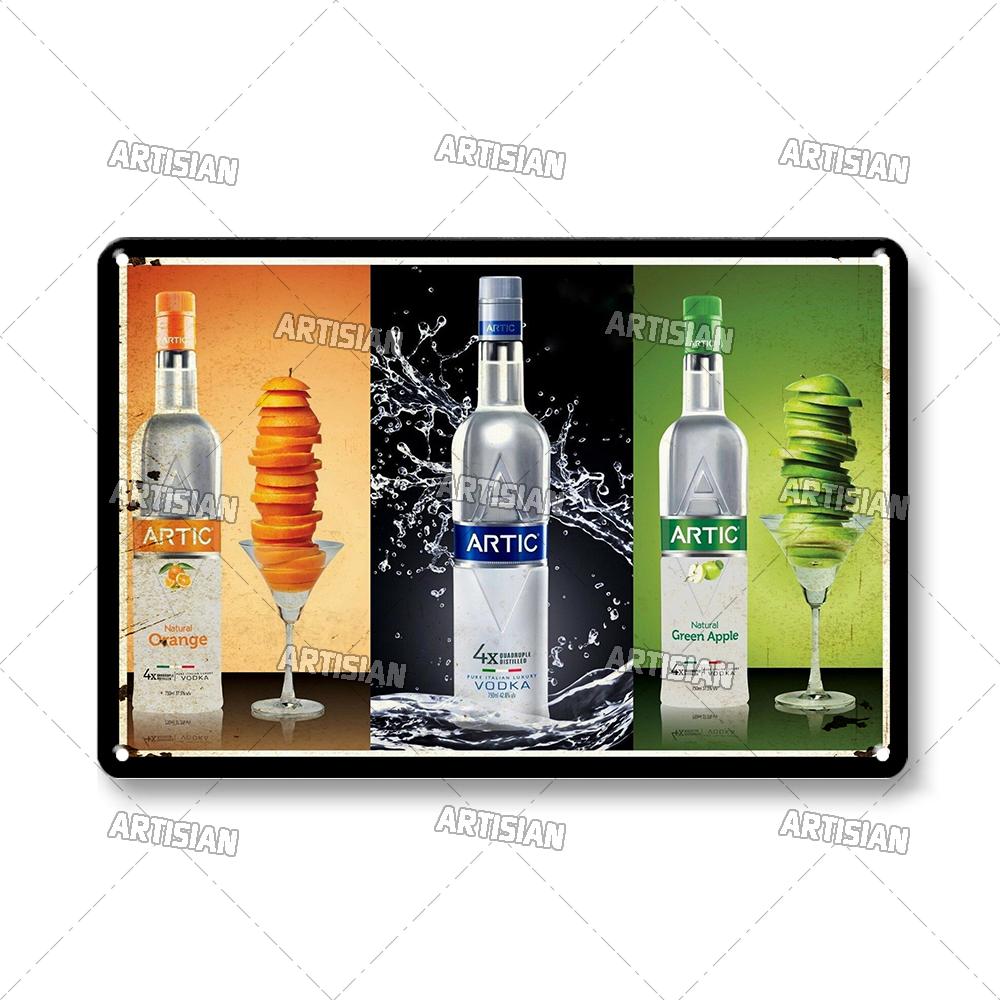 Wodka-Metallschilder, Dekoteller, Wein-Metallschild, Retro-Metallposter, Alkohol-Wandteller, Heimbar, Studio, Industrie-Dekor