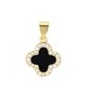 18K Gold-Plated Zircon Four-Leaf Clover Pendant Necklace: Women's Lucky Charm Jewelry Accessory