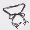 New Boho Style Waist Rope Hand-woven Wood Bead Waist Rope Vacation Casual Natural Skirt Belt Women's Waist Rope
