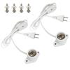 Pispoer Light Bulb Socket E26 Base Corded Socket Outlet 1.5M Cord with Switch E26 Socket Outlet Stylish Easy Installation, No Wiring Required