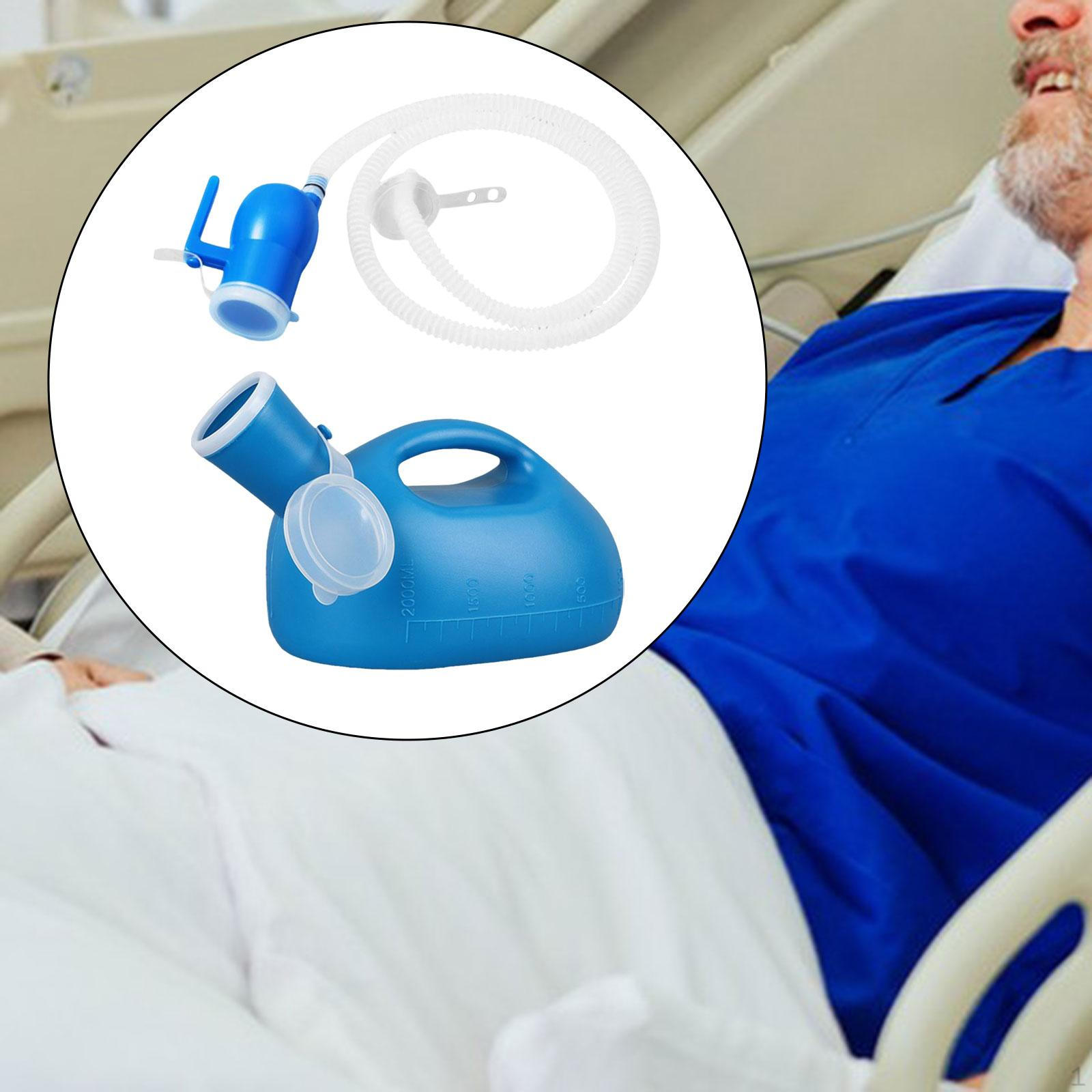 

Мужская бутылка-писсуар Мужской горшок Контейнер для мочи Сборная емкость для больных лежачих Blue 1.6m Hose