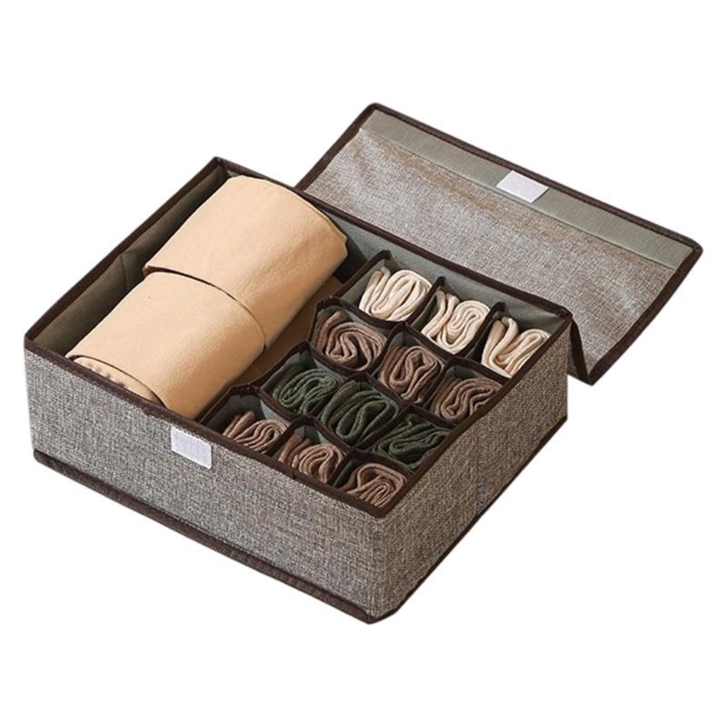 Premium Leinenähnlicher und Unterwäsche-Aufbewahrungsbehälter mit verstärkter Struktur für Räume