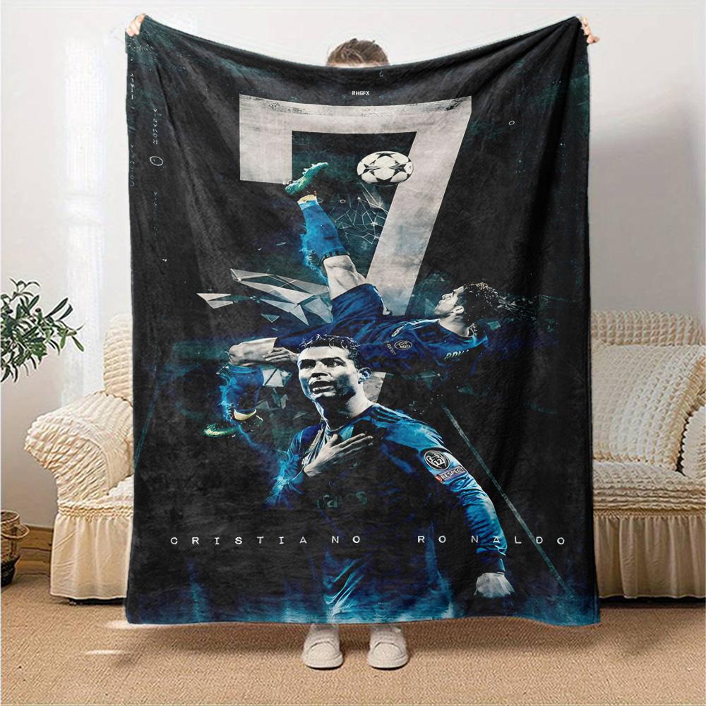 CR7 Football Blanket Ultra-Soft Suitable for Chair Sofa Livingroom for All Occasions Modern Style Perfect Gift for Relatives and Friends