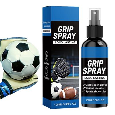 Football Grip Spray 100ml Long-Lasting Anti-Slip Enhancer Football Glove Sticky Spray for Athletes Players Soccer Court
