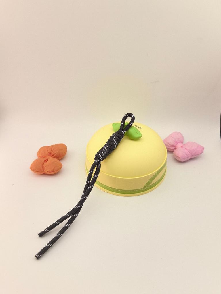 Spot Color Hand-Woven Rope Lanyard Pendant Trendy Color Nylon Rope Bag Keychain Pendant High Sense