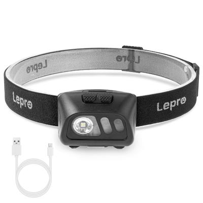 Lepro Şarj Edilebilir LED Parlak LED Kafa Lambası Kırmızı Fonksiyonlu 5 Aydınlatma 20 Saat Pil Ömrü Ayarlanabilir USB Kablosu Gece Dağ Açık Hava Afet İçin