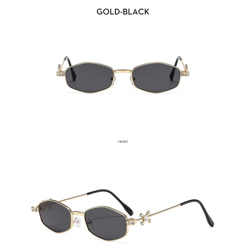 Women's sunglasses, men's and women's fashion polygonal metal sunglasses