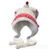 Cute cherry bear knitted plush hat female autumn and winter photo bag head ear protection hat soft waxy warm Lei Feng hat