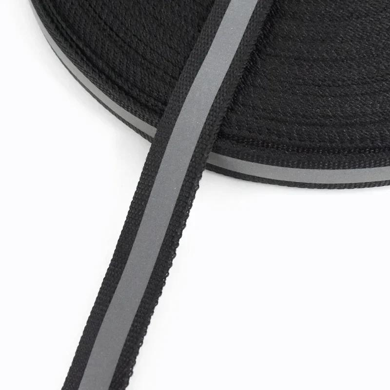 10Yards Meetee 10mm Reflective Nylon Webbing Fluorescent Silver Ribbon Safety Warning Band Uniform Decor Straps DIY Accessories