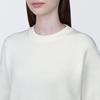 MUJI Waschbarer, gerippter, kurzer Pullover mit Rundhalsausschnitt BA1OQA4S Off White XL Damen Damen Damen