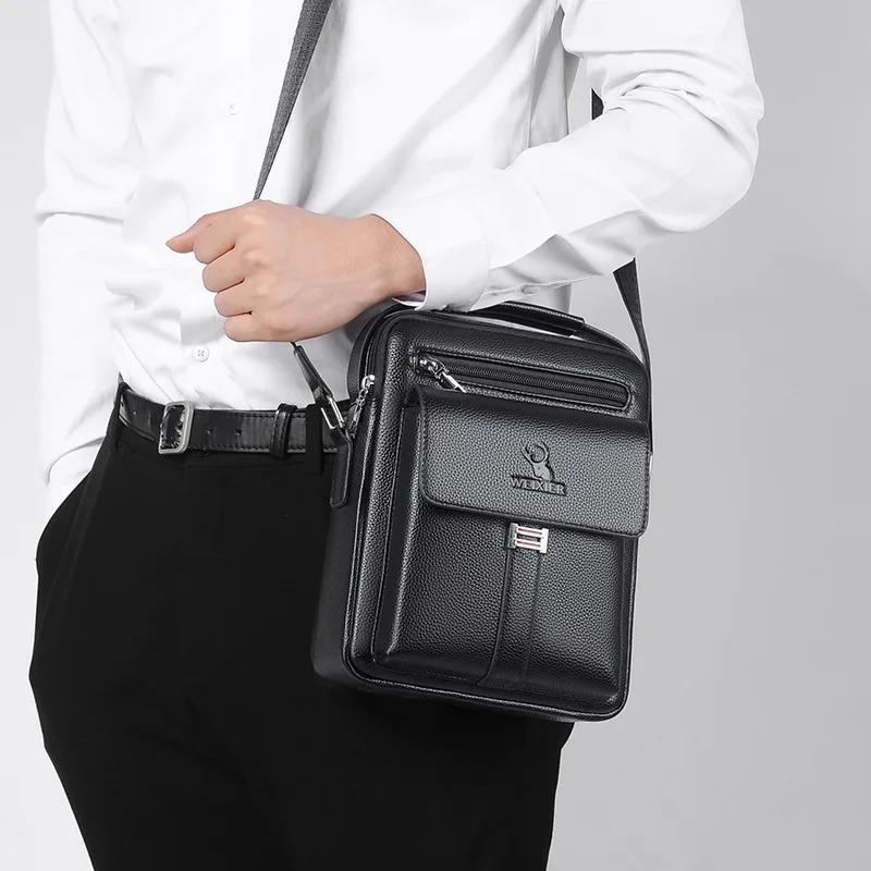 Men's Shoulder Bag with Large Capacity, Waterproof and Wear-resistant