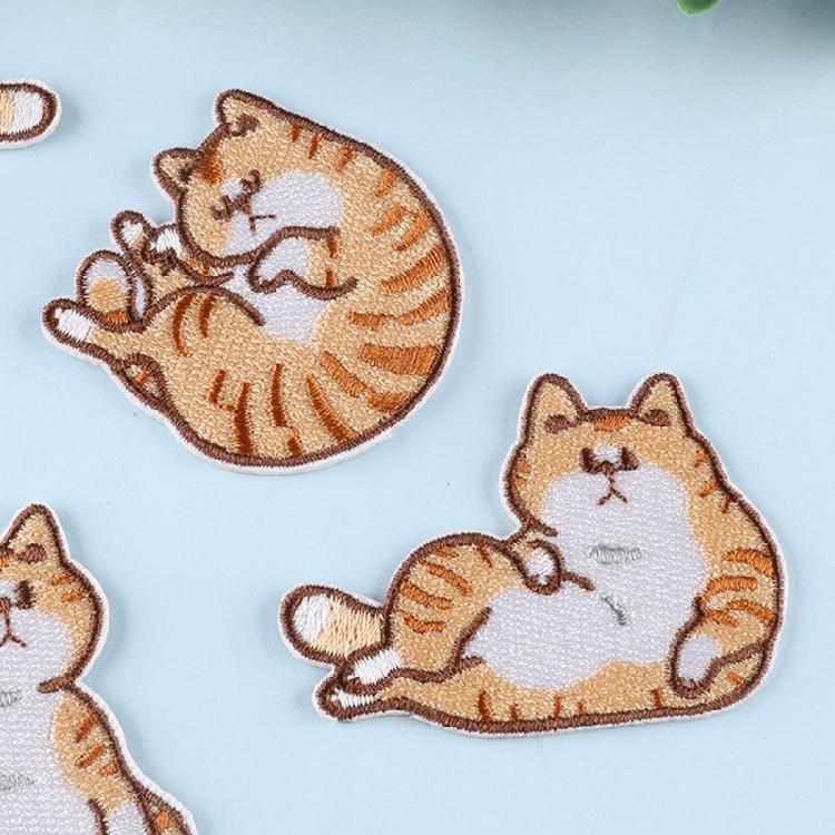 6 Pcs Embroidered Patches Cartoon Cats Iron On Patches Applique Patches Animal Sewing On Patches Sewing Patches for Hat
