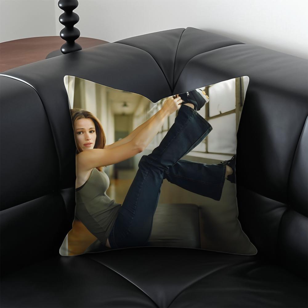 JJennifer Garner Cushion Cover Pillow Case Antidustmite Invisible zipper silky plush cushion