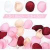 200pcs Flower Girl Petals, Rose Petals for Wedding, Silk Rose Petals, Red Pink Rose Petals & White Flower Petals for Wedding Bridal Shower Decor